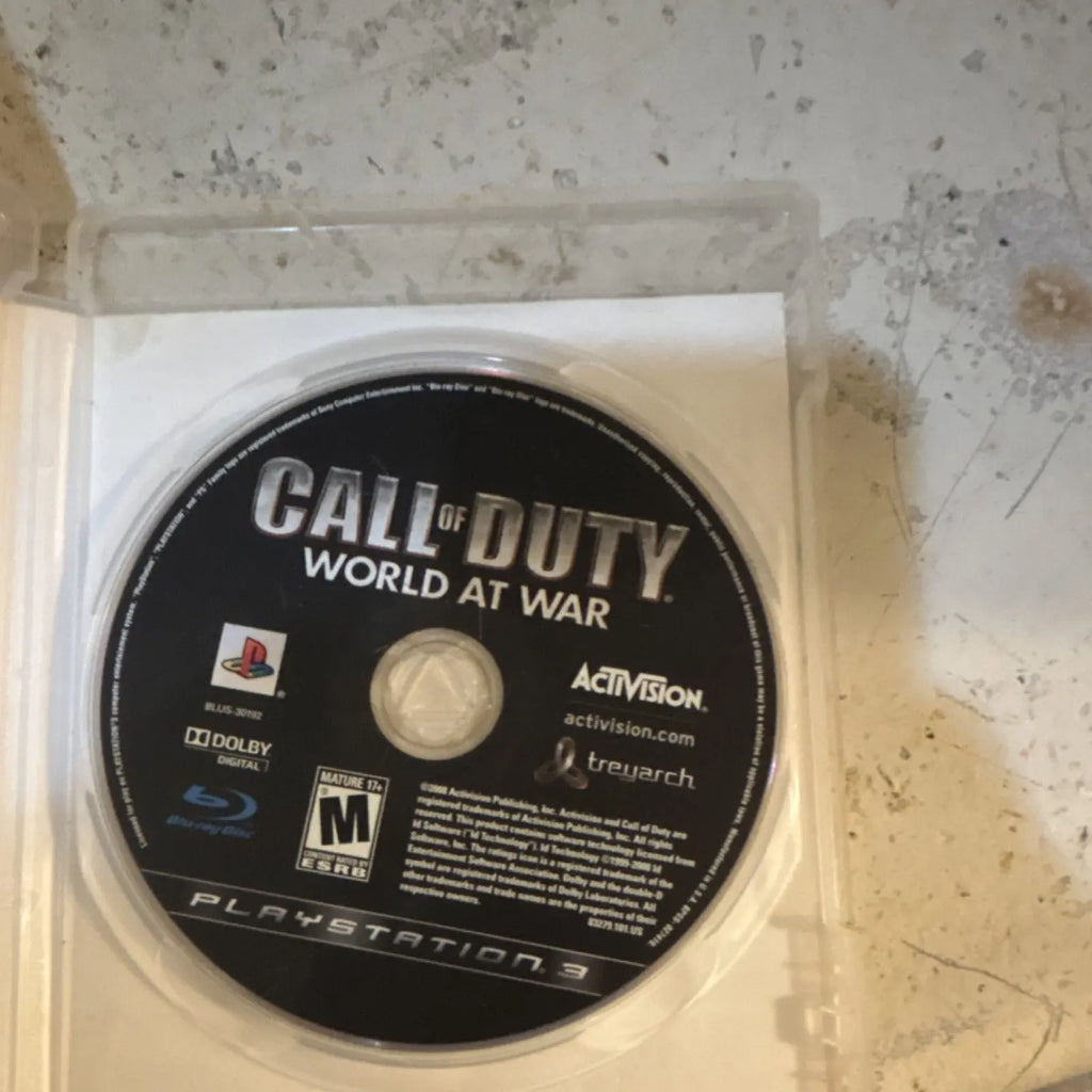 Call of Duty: World at War Sony PlayStation 3 PS3 Game w/ Case M Rated
