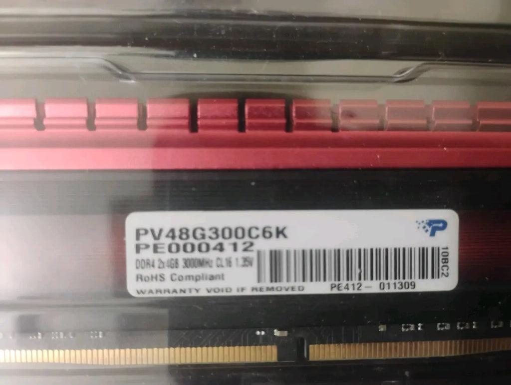 Patriot Viper (2x4GB) DDR4-3000 PC4-24000 DIMM Non-ECC PV48G300C6K  In Package
